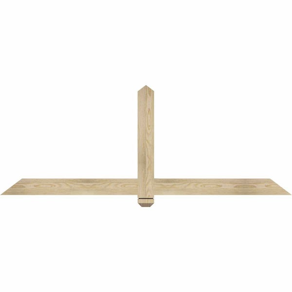 Ekena Millwork Eugene Rough Sawn Timber Gable Bracket, Douglas Fir, 72"W x 27"H x 2"D x 4"F, 9/12 Pitch GBW072X27X0204EUG00RDF - main